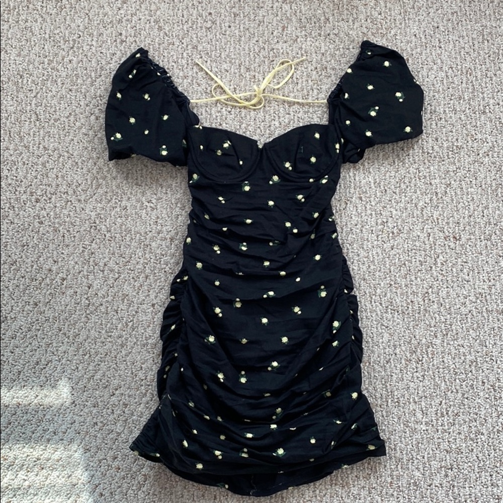 WhiteFox Sunset dream mini dress in black